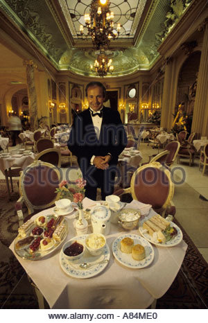 ritz waiter tea london alamy hotel serves solicitous