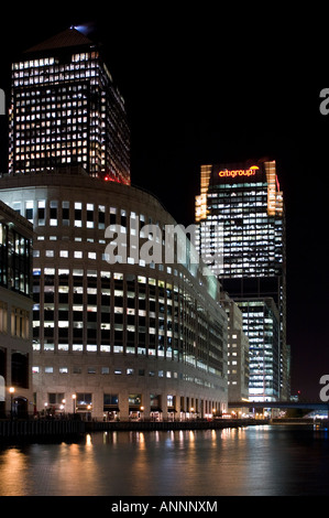 London UK Canary Wharf office buildings and urban streets Stock Photo ...