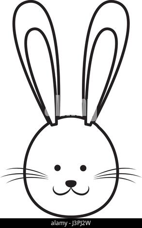 Download Cute Easter bunny with glasses. Cartoon vector ...