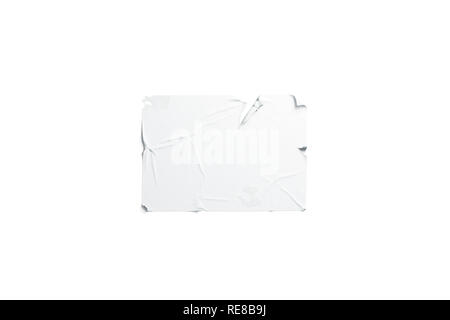 Download Blank white wheatpaste adhesive torn poster mockup black ...