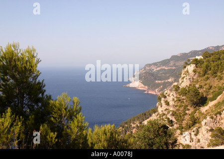 Sea view from the Spanish island of Mallorca Stock Photo
