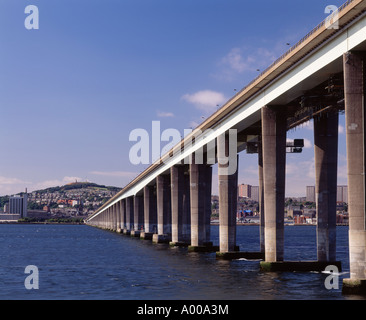 The Tay Road Bridge from Newport, Fife, Scotland, UK. View to Dundee Stock Photo