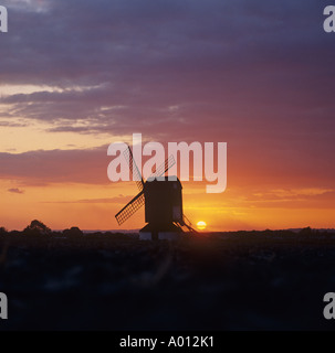 Pitstone windmill in the village of Ivinghoe in the chilterns Buckinghamshire Stock Photo