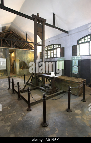 Guillotine infamous French and Vietnamese Hoa Lo prison also called the Hanoi Hilton Vietnam Stock Photo