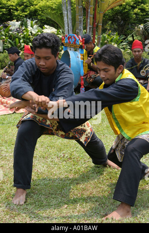 The ancient Malay art of self defence known as Silat - Malaysia Stock Photo