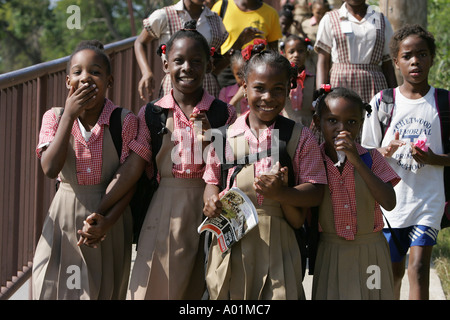 Jamaican school children in uniform Stock Photo - Alamy