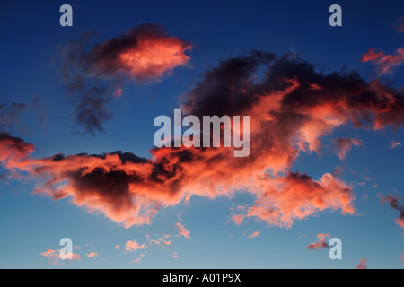 Cloud formation at sunrise or sunset Stock Photo