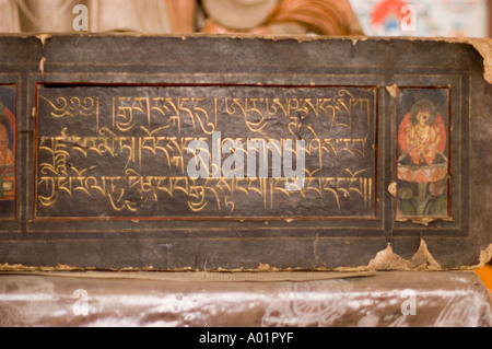 Bhutan Script Ancient Tibetan text prayer book with script and vivid art work ...