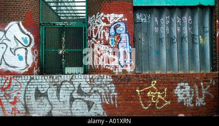 Graffiti on a wall Islington North London England UK Stock Photo