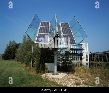 Solaranlage am Innovationszentrum Wiesenbusch in Gladbeck, Ruhrgebiet, Nordrhein-Westfalen Stock Photo