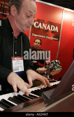 Miami Beach Florida,Convention Center,centre,Americas Food and Beverage Show,trade,product product products display sale,import,export,Canadian jazz m Stock Photo
