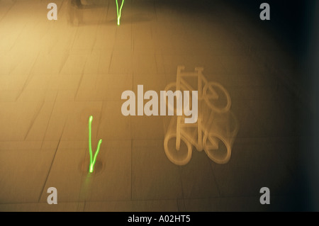 BLURRED CYCLE PATH Stock Photo