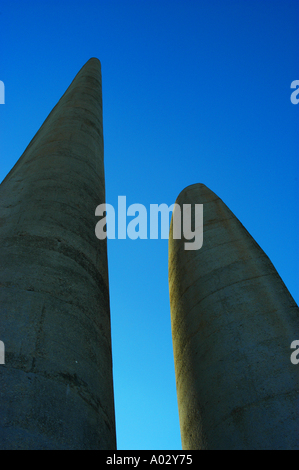 The Afrikaans Taal language monument stands on the southern slopes of Paarl Rock Stock Photo