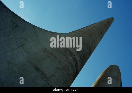 The Afrikaans Taal language monument stands on the southern slopes of Paarl Rock Stock Photo