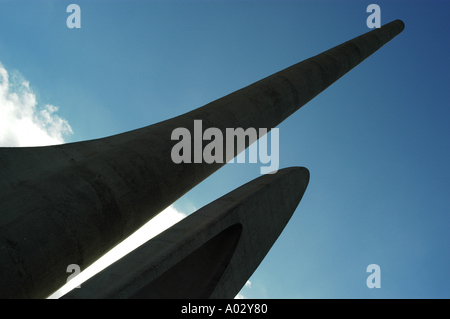 The Afrikaans Taal language monument stands on the southern slopes of Paarl Rock Stock Photo