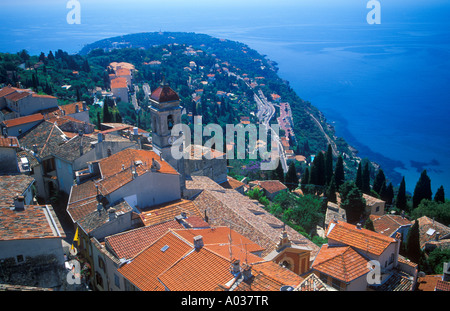Roquebrune and Cap Martin at the Cote d´Azur in the South of France Stock Photo