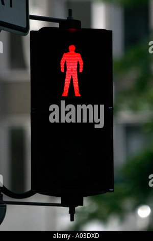 Red man pedestrian stop traffic light Stock Photo - Alamy