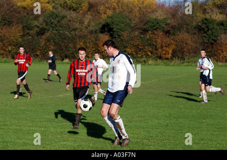 Sunday League football, Newbold Comyn, Leamington Spa, Warwickshire, England, UK Stock Photo