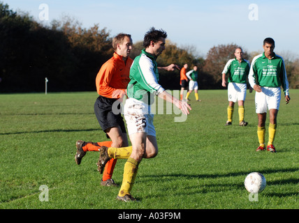 Sunday League football, Newbold Comyn, Leamington Spa, Warwickshire, England, UK Stock Photo