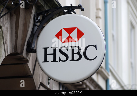 HSBC bank sign, England, UK Stock Photo