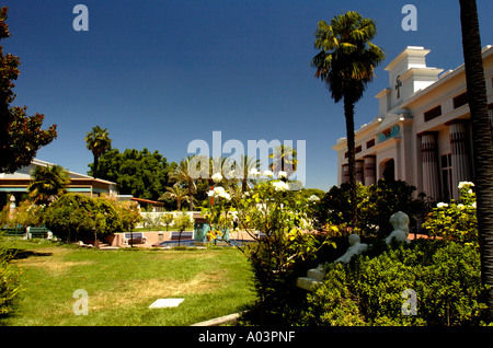 Courtyard of Egyptian museum in Rosicrucian park, San Jose, California, USA. Stock Photo