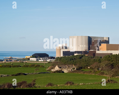 WYLFA NUCLEAR POWER STATION on north coast of Anglesey Cemaes Anglesey Wales UK Stock Photo