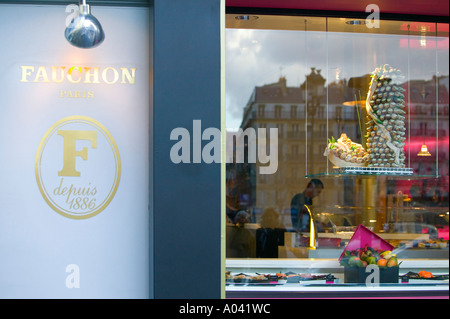 Fauchon (Famous Gourmet Food Store), Place de la Madeleine, Paris, France Stock Photo