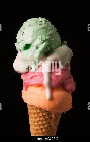 Melting ice cream Stock Photo