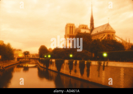 France Paris Notre Dame Cathedral Stock Photo