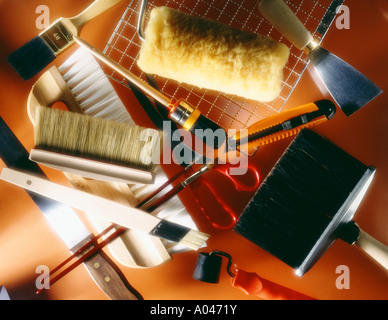 House painting equipment Stock Photo