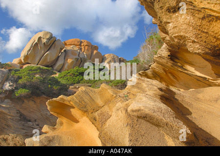 Rock formations near Capo Testa, Gallura, Sardinia, Italy Stock Photo