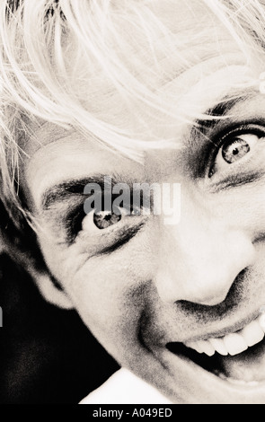 Portrait of a young man  laughing Stock Photo