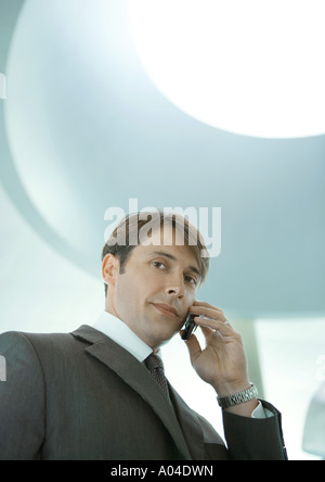 Man using cell phone Stock Photo