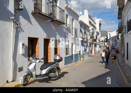 Nerja Costa del Sol Malaga Province Spain Calle Carabeo Stock Photo