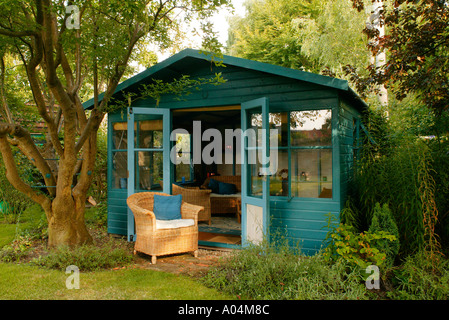 summerhouse in english garden ,england Stock Photo