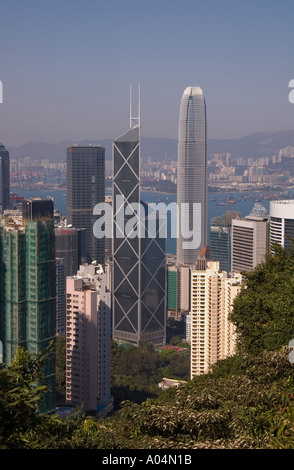dh Bank of  China CENTRAL HONG KONG IFC building and office skyscrapers business financial center tower skyline Stock Photo