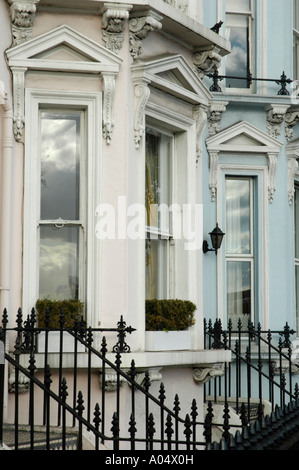 Victorian terraced houses on Cheyne Walk Chelsea London England Stock Photo