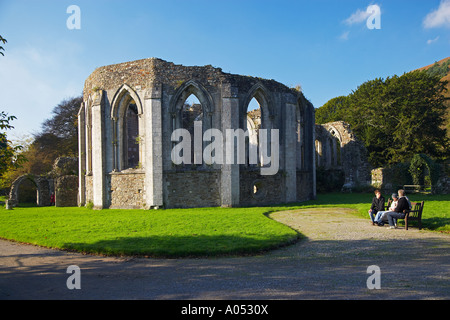Remains of Abbey in Margam Park Port Talbot Stock Photo