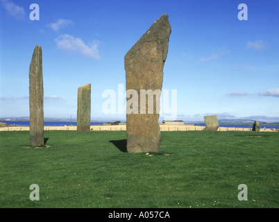 dh Stenness Standing Stones STENNESS ORKNEY Neolithic stone circle Scotland ancient megalith unesco world heritage site Stock Photo