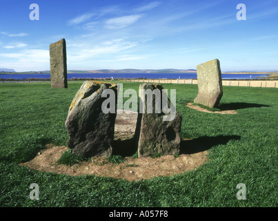 dh Stenness Standing Stones STENNESS ORKNEY Neolithic standing stone age circle Loch of Stenness Stock Photo