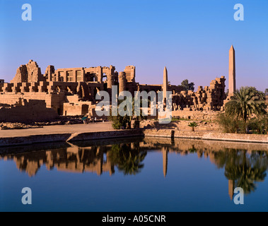 Luxor, Karnak, Temple Of Amun, Sacred Lake Stock Photo