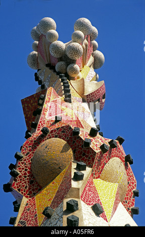 Sagrada Famlia by Gaudi Tower Pinacles Stock Photo