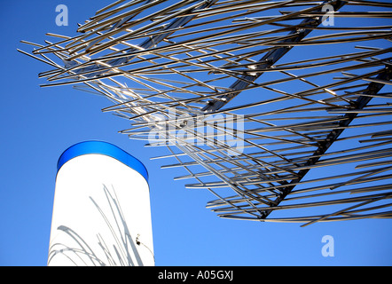 Sculpture at London shopping centre Stock Photo