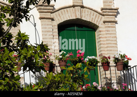 Facade in plaza Ochavada dating 18th century Archidona Málaga province Andalusia Spain Stock Photo