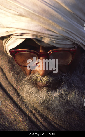 Hindu Pilgrim. Khumb Mela festival 2001-Allahabad, Uttar Pradesh, India. Stock Photo