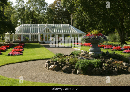 Ireland County Mayo Turlough Turlough House Country Life Museum glass house and formal garden Stock Photo