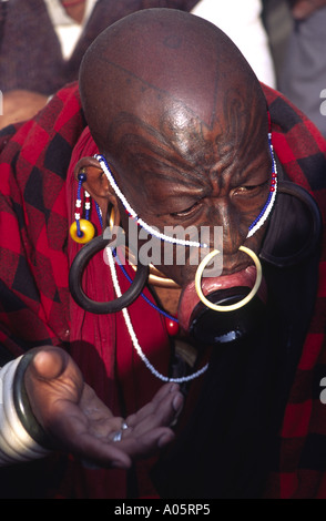 A Guru of African origin. Khumb Mela festival 2001-Allahabad, Uttar Pradesh, India. Stock Photo