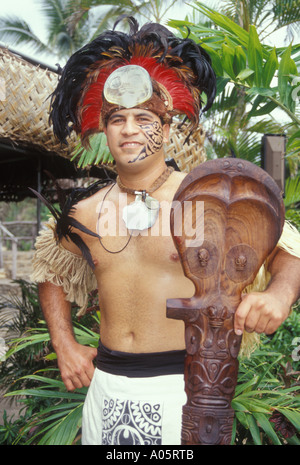 Polynesian Cultural Center Hawaiian Men in Native Costume on East Oahu in  Hawaii USA Stock Photo - Alamy