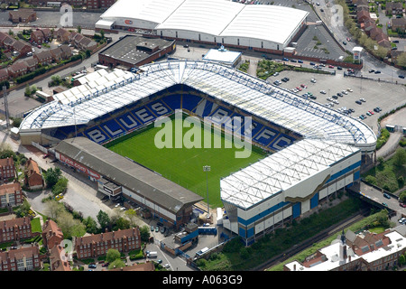 Aerial view of Birmingham City Football Club also known as St Andrew's Stadium or St Andrews Stadium, home to the Blues Stock Photo