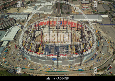 Aerial view of the New Wembley Stadium under construction in Greater London Stock Photo